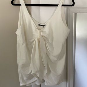 White Knitted Tank Top